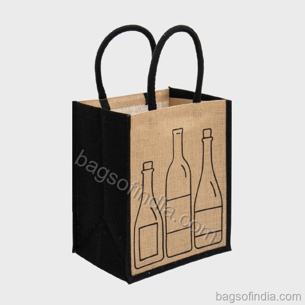 6 Bottle Wine Bag - Jute Wine Bags in India