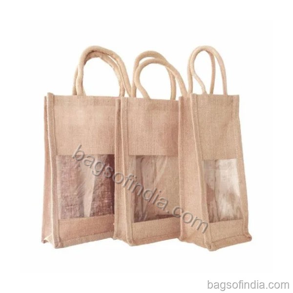 Bottle Wine Carrier Bag - Jute Wine Bags in India