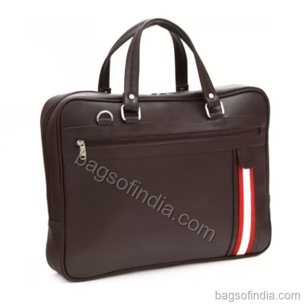 Brown Faux Leather Messenger Bag - Laptop Bags in India