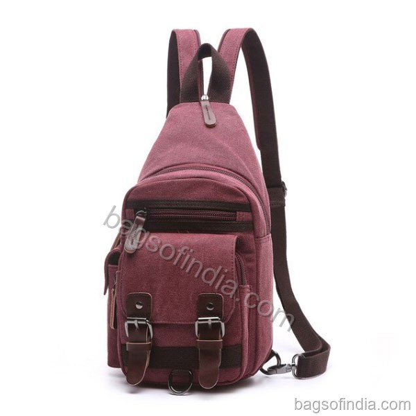 Canvas Messenger Pink Bag - College Bags in India