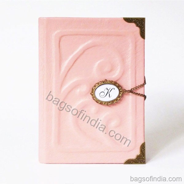 Custom Leather Journal Pink Diary Notebook Personalized - Personal Diary in India