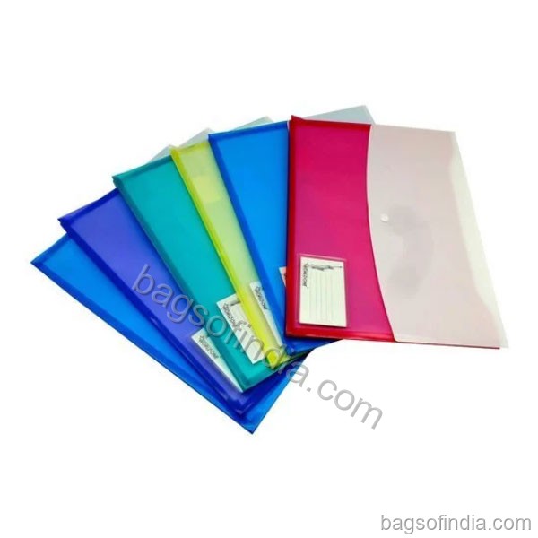 Transparent Poly-Plastic Document Bags - PVC Folder in India