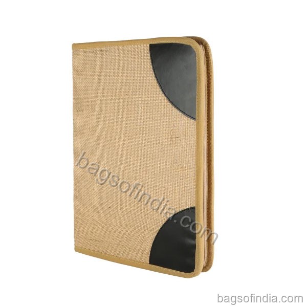 Zipper Jute Documents Organizer Folder - Jute Folder in India